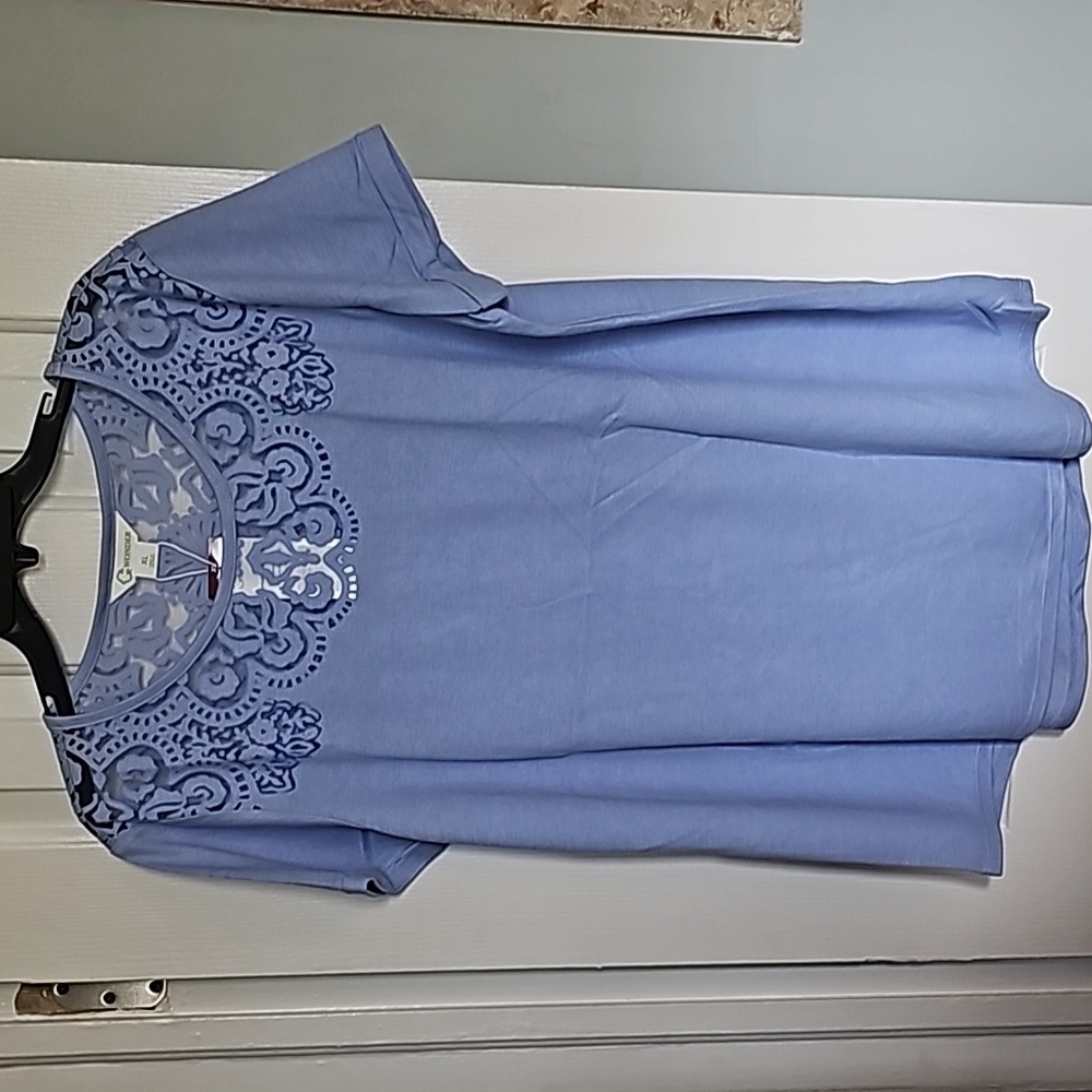 Blue Burnout Tee - Picture 8 of 9